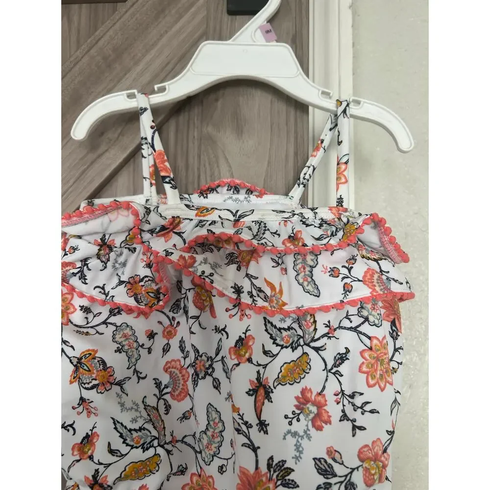 NWT Janie and Jack girls floral one piece Swimsuit 12-18M